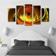 thumbnail image 3 of Cuadro decorativo abstracto amarillo dorado juego de 5 piezas 150x80 cm ideal para sala comedor oficina o recámara moderna, 3 of 5