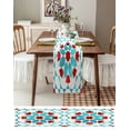 thumbnail image 3 of Boanket Boho Geometric Table Runner - 72 Inch Long, Kitchen Dining Table Runner Dresser Scarves, Turquoise Red Ethnic Tribal Abstract Pattern Farmhouse Decor for Coffee Tables Wedding Party Banquet, 3 of 8