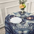 thumbnail image 6 of YAZAOO Round Tablecloth Horror Robot Pattern Tableclothes, 6 of 8