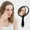Black, variant on Double Sided Mirror with 1X Flat & 5X Magnifying Side - Plastic Handle Hanging Hole for Bathroom Vanity ,Black