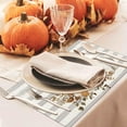 thumbnail image 3 of Fall Placemats Set of 4,12x18 Inch Stripes with Pumpkins Flowers Heat-Resistant Place Mats,Seasonal Autumn Table Decors for Farmhouse Kitchen Dining Thanksgiving Holiday Party, 3 of 6