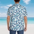 thumbnail image 4 of Fuzoiu Winter Knit Hat and Socks Print Hawaiian Shirt for Men, Summer Beach Casual Short Sleeve Button Down Shirts, Men’s Beach Summer Shirts with Pocket,Medium, 4 of 7