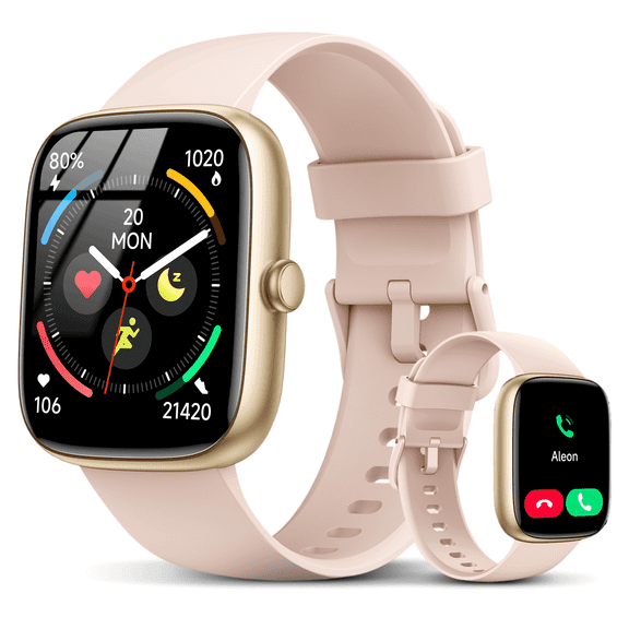 Smart Watches for Men Women (Answer/Make Calls), 1.83" Touchscreen Fitness Watch with 110  Sport Modes, Fitness Tracker, IP68 Waterproof Smartwatch for Android iOS Pink