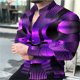 thumbnail image 1 of Camisa de hombre estilo retro con solapa tribal, moda urbana para exteriores, camisa retro de manga larga, ropa cómoda y suave para hombre 2024, 1 of 6
