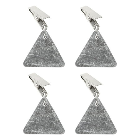 

NUOLUX 4pcs Triangle Marble Windproof Clip Delicate Table Cover Weights Table Cloth Pendant