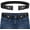Silver Snap Black Strap, variant on No Buckle Elastic Belt for Men, Invisible Buckleless Stretch Belt for Men Women