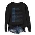 thumbnail image 1 of Wyzesi Chandails en Molleton à Col Rond pour Femmes en Coton Graphique Pull à Capuche Imprimé Lettre Col Rond pour Automne Hiver Chandails en Molleton pour Femmes Automne Tendance Chandails en Molleton en Tricot pour Femmes Boutonnés, 1 of 3