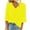 Yellow, variant on KBZDBZC Womens T Shirts Women's Solid Color Fashion Casual V Neck Three Quarter Sleeve Tops Womens Tshirt Blouses Blouse Tops for Women(Gray,XL)