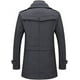 thumbnail image 3 of Abrigo de lana de invierno para hombre, abrigo de lana de cuello doble informal para hombre, 3 of 5