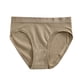 thumbnail image 1 of Gibobby Ropa interior para mujer de encaje Braguitas sin costuras transpirables sexis de algodón acanalado de Color sólido de cintura media para mujer(Caqui,M), 1 of 4
