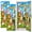 Color 2, variant on 2 Pcs School Locker Magnetic Wallpaper 12" x 36" Colorful Detailed Village Roads Houses Playground Sports Reusable Removable Locker Accessories Back to School Supplies