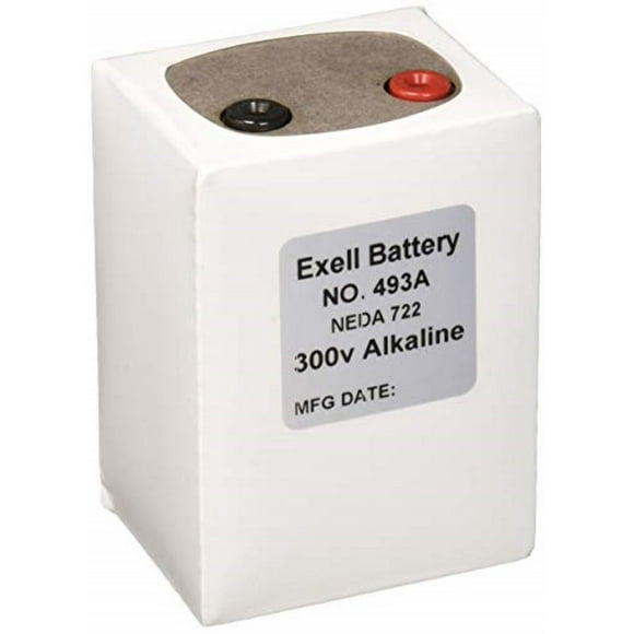 Exell Battery 493A 300V Alcalin Remplace ER493, NEDA 722