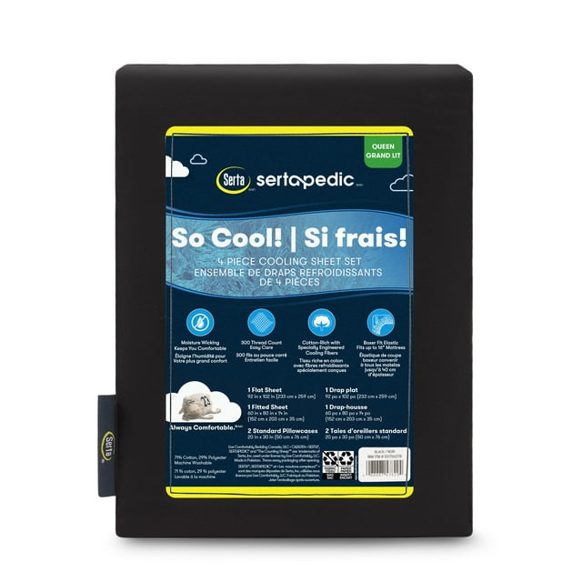 Ensemble de draps rafraîchissants 4pc Sertapedic So Cool!