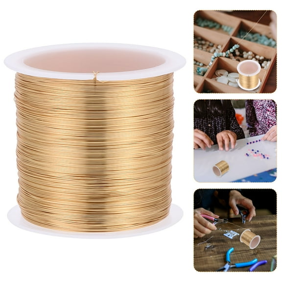 DESIGNICE 20 Gauge Wire 1 Roll Jewelry Beading Wire DIY Craft Making Copper Wire Bracelet Beading String