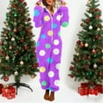 thumbnail image 3 of Perfectbot Womens Polka Dot Pajamas Jumpsuit - Hooded Zipper One-Piece Sleepwear with Pockets, 3 of 6