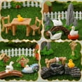thumbnail image 3 of topjuju 34 Pcs Mini Resin Farm Animal Figurines, Outdoor Fairy Garden Accessories Set, Cute Realistic Micro Landscape Decor for Terrarium & Garden, 3 of 5