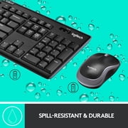 Logitech MK270 Internet Keys Wireless Computer Keyboard & Mouse Type with Nano Receiver & 2 x AAA Batteries (Keyboard), Black, 1 Pack