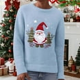 thumbnail image 5 of ZHOUCHANKIDS Christmas Sweaters for Women - Funny Festive Womens Christmas Sweaters - Cute Winter Holiday Outfit Sky Blue L, 5 of 6