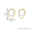 thumbnail image 3 of HomeKingdee Korean Fashion Alloy Ladies Earrings with Metal Ring Design - Cool Elegant Style Detachable Earrings for Women and Girls for Various Occasions, 3 of 5
