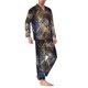 thumbnail image 2 of Fotbe Watercolor Snake Skin Pijama de Hombre con Estampado de Manga Larga, Conjunto de 2 Piezas, Ropa de Dormir Suave y Cómoda con Bolsillos-Medium, 2 of 7