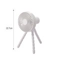 thumbnail image 2 of Pequeño ventilador portátil para cochecito, trípode con carga USB, ventilador de escritorio portátil para acampar, 2 of 6
