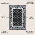 thumbnail image 3 of JONATHAN Y MODERN PERSIAN 5 x 8 Area Rug, Acanthus French Border - Black/Gray, MDP504A-5, 3 of 12