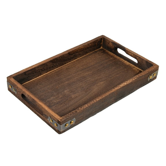 BESTOYARD Decorative Serving Tray Wood Tray Wood 1Pack