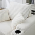 thumbnail image 4 of Oversized Single Sofa Chair with Ottoman, Fabric Chaise Lounge Indoor with Wide Armrests and Cup Holders, Modern Comfy Deep Seat Armchair Reading Chairs for Bedroom Living Room,Beige, 4 of 6