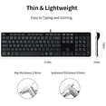 thumbnail image 4 of BFRIENDit Wired USB Keyboard , Comfortable Quiet Chocolate Keys , Durable Ultra-Slim Wired Computer Keyboard For PC ,, 4 of 5