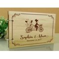 thumbnail image 2 of Personalised Wooden Guest Book Couple On Cycle Wedding Engraved Advice Book Custom Scrapbook, 2 of 6