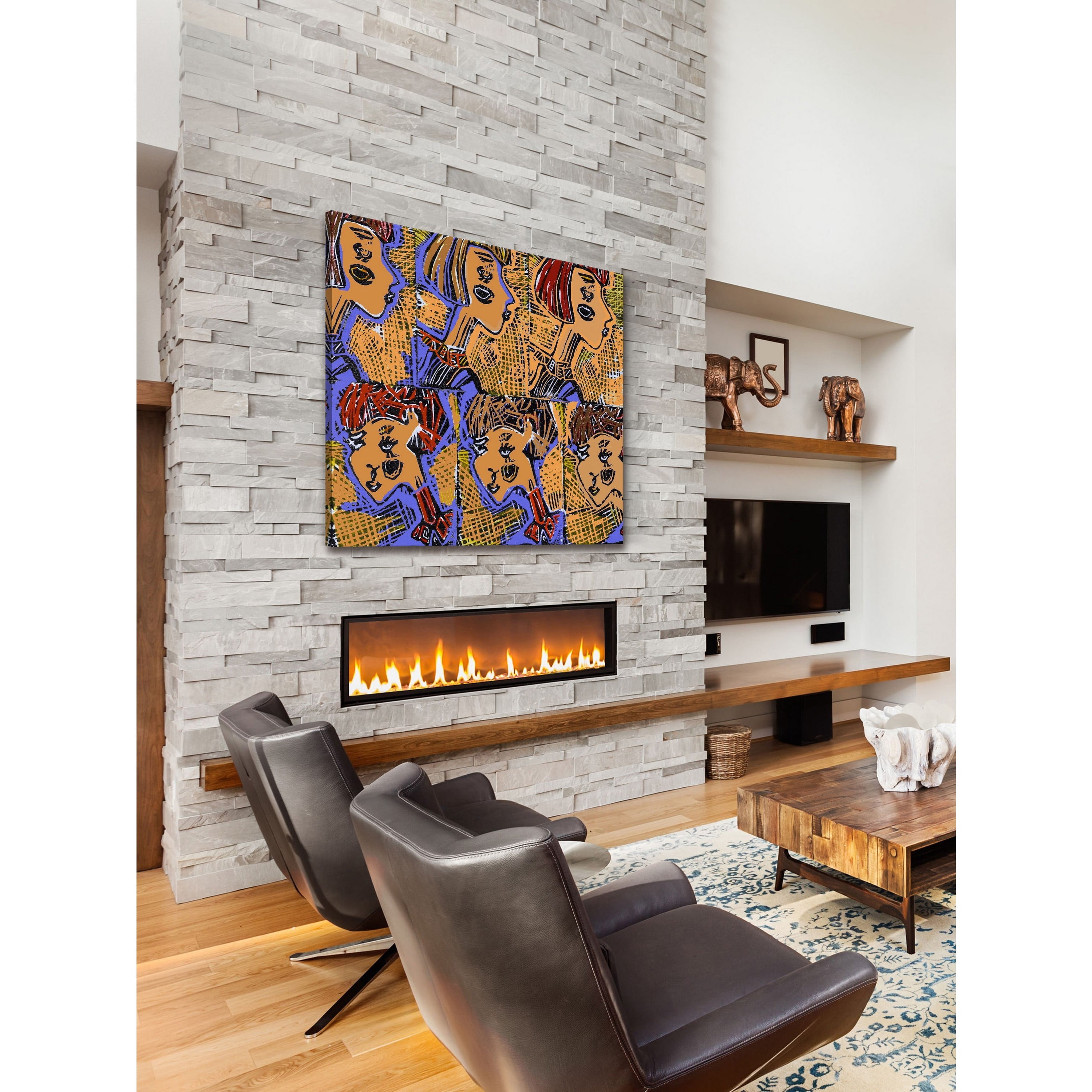 Russian Dolls Pattern III Painting Print on Wrapped Canvas