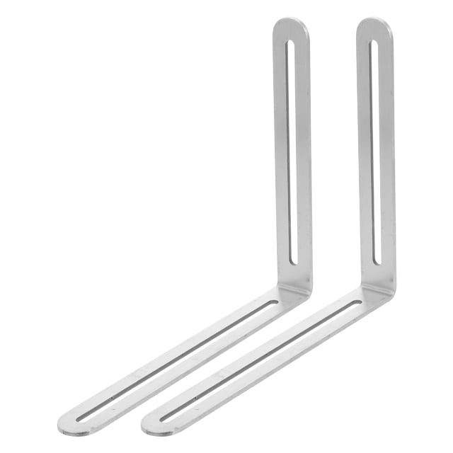 Miangastore 2 Pcs Support Réglable en Acier Inoxydable L Équerre d'Angle Droit pour Étagères Support d'Angle 90 Degrés