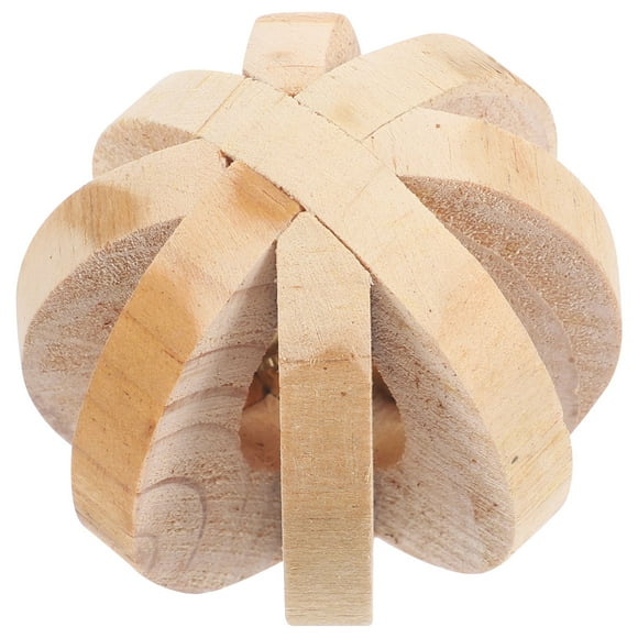 HINTRMENT 1Pcs Wood Bell Shape Hamster Rabbit Chew Toy for Rabbits and Squirrels 2.36x2.36x2.36in