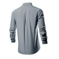 thumbnail image 3 of Big & Tall Dress Shirts for Men S-6XL Plus Size Business Work Long Sleeve Tshirts Shirt Button-Down Collared Solid Slim Fit Tops with Pocket, 3 of 3