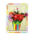 Coofanin Artificial Plantsfake Flower Kids 3D Picture Frame Flower Art Craft Kits Button Bouquet