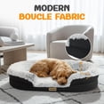 thumbnail image 3 of Cama ortopédica para perro Miorun tipo sofá de felpa, 43" grande, gris, 3 of 9