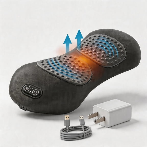 Triple Fusion Back Massager,2026 New Electric 3 in 1 Back Massager for Pain Relief Deep Tissue,with Traction,Vibration & Heat and Against Pain for Neck,Shoulder,Backs