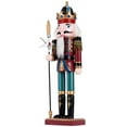 thumbnail image 3 of TJT 12 inch Nutcracker Decorations, Christmas Wooden Nutcracker Soldier Ornaments Collectible Festive Xmas Figures Decor Gift Indoor, Green, Spear, 3 of 13