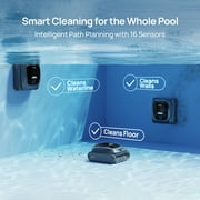 Beatbot AquaSense 2 Cordless Robotic Pool Vacuum Cleaner, Smart Surface Parking, Cleans Above & in-Ground Pools up to 3,230 Sq.ft - Blue