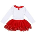 thumbnail image 5 of Maxcozy Toddler Kid Girls Christmas Lace Tutu Dress Santa Red Long Sleeve Party Dresses 1-6T, 5 of 8