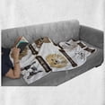 thumbnail image 6 of Dog Soft Flannel Fleece Throw Blanket, Various Type of Dogs Nameplate Boston Terrier Domestic Animal Faithful Loyal, Cozy Plush for Indoor and Outdoor Use, 50" x 70", Grey Cream White, by Ambesonne, 6 of 6