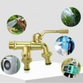 thumbnail image 6 of Outdoor Garden Faucet Garden Hose Connector for Garden Home Cleaning Balcony Gold 0.5in Out, 6 of 8