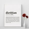 thumbnail image 3 of Dietitian Definition Print Canvas Wall Art Office Decor Modern Dietitian Painting Canvas Poster Framed Ready to Hang Artwork Nutritionist Gift, 3 of 4
