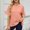 Pink, variant on Hulanddfd Women's Tops Solid Crew Neck Short-Sleeve Pullover Sweatshirt Gray Size S