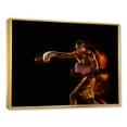 thumbnail image 2 of Designart "Solo Boxer Training Focus" Boxing Floater Framed Wall Art Living Room, 2 of 5