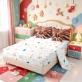 thumbnail image 3 of Manfei Cute Christmas Gingerbread Man 7 Pieces Full Size Bedding Sets,Western Xmas Festive Full Size Bed in a Bag,Xmas Reversible, 3 of 7