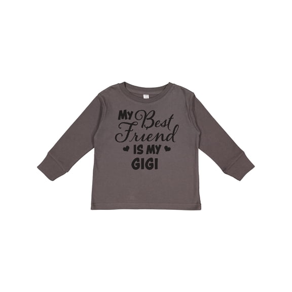 Inktastic My Best Friend is My Gigi with Hearts Boys or Girls Long Sleeve Toddler T-Shirt
