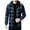 Blue, variant on Men’s Hooded Plaid Knit Zip Up Sweater Jacket with Drawstring Closure and Ribbed Cuffs for Casual Everyday Wear Yellow 3XL