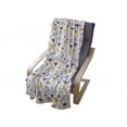 thumbnail image 4 of Jurassic Soft Flannel Fleece Throw Blanket, Children Design of Dinosaurs and Botany Items on a Plain Backdrop, Cozy Plush for Indoor and Outdoor Use, 50" x 60", White Ceil Blue Yellow, by Ambesonne, 4 of 6