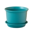 thumbnail image 2 of Bobasndm 1 Pack Planter Pots with Tray, Modern Indoor Outdoor Plastic Planter Pots for Small Plants Succulent Nursery Orchid Home Office Decor Gardening, 2 of 9